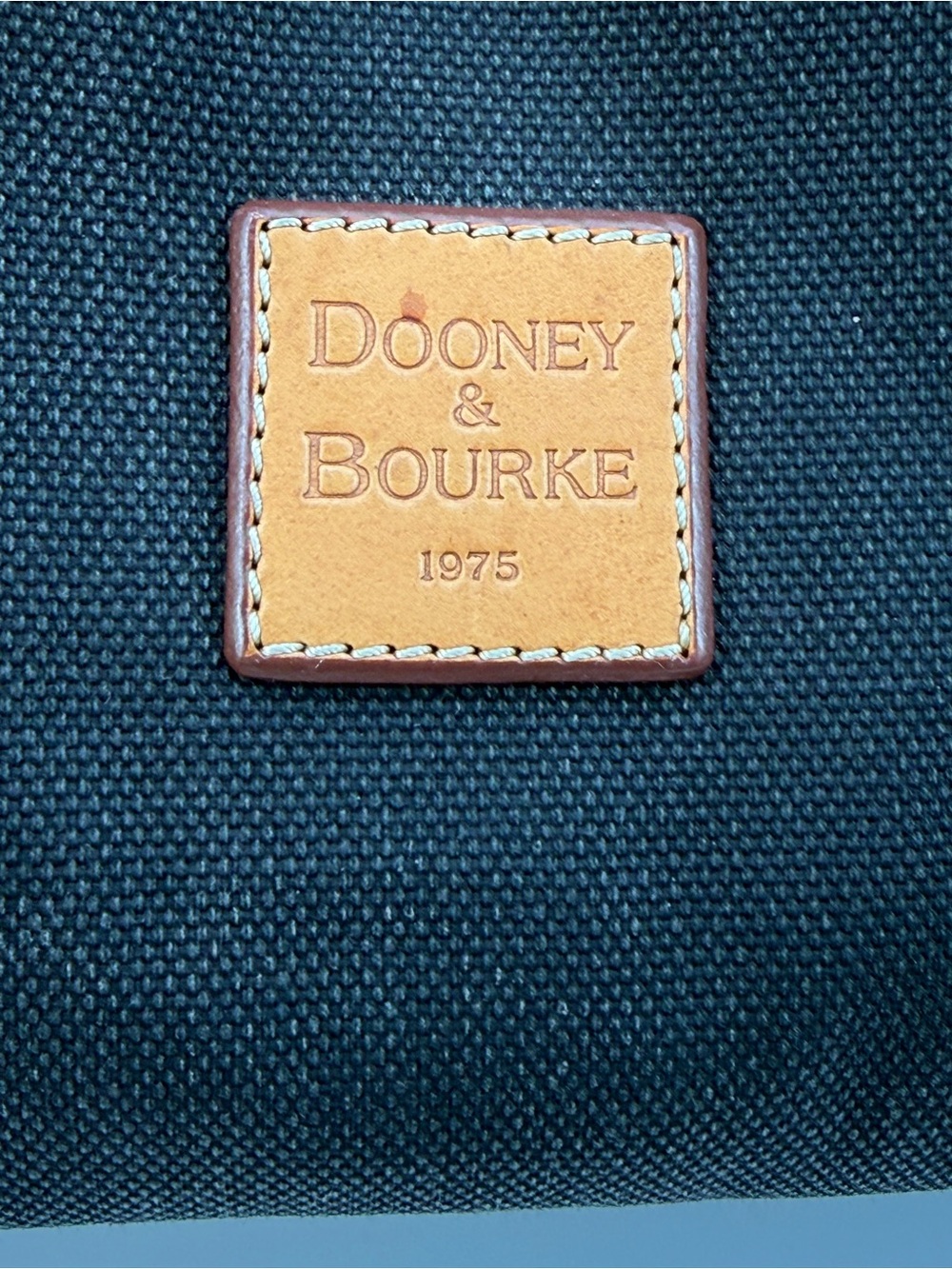 VTG Dooney & Bourke Black Canvas Leather Trim Satchel Bag | Classic Shoulder - Picture 4 of 16